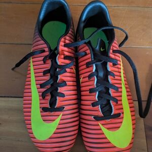 Nike Kids' Striped Soccer Shoes - Red and Green